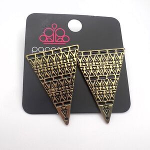 Paparazzi Brass Geometric Earrings